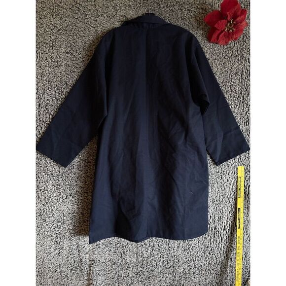 Bonnie Apparel Women's Vintage Navy Blue Long Overcoat Size M - Picture 5 of 6